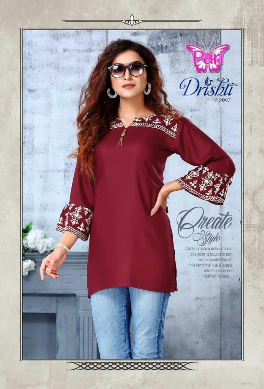 Pari Drishti Vol 2 Latest Designer Casual Wear Short Tops Collection 